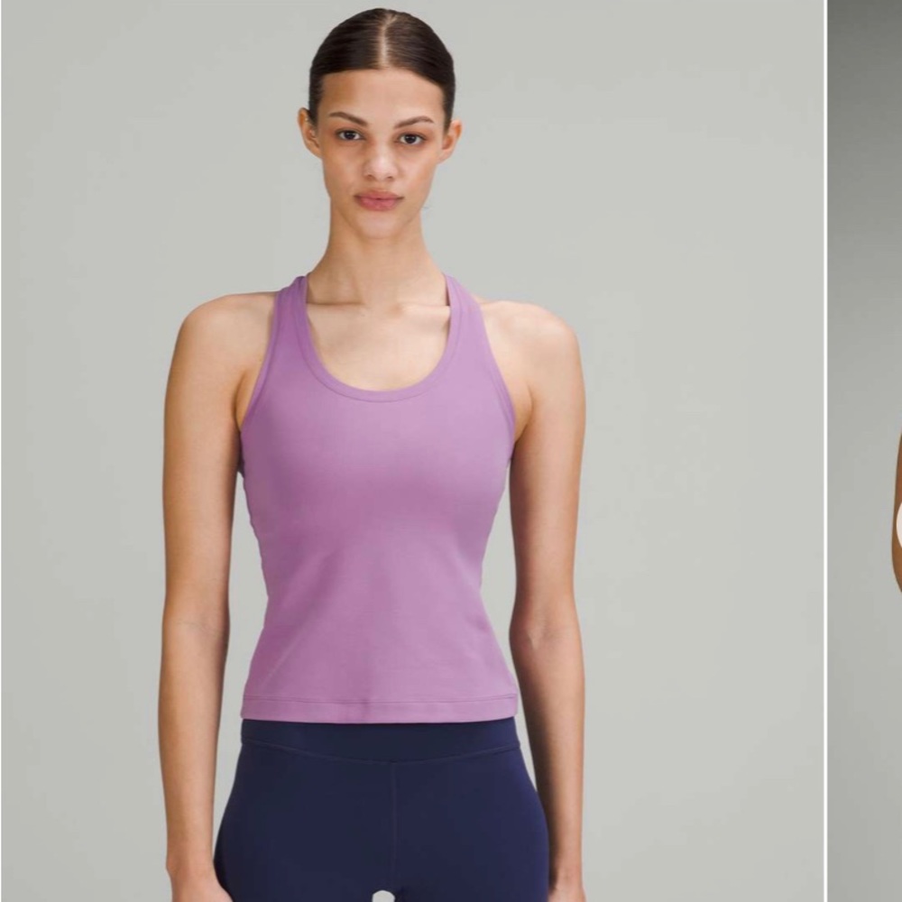 Lululemon Cool Racerback Tank in Wisteria Purple in shorter length